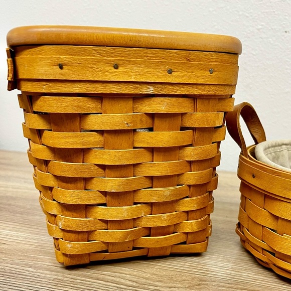 VINTAGE Longaberger Set - Tissue Basket and Rings ‘N Things Basket 1996 / 2001 - Picture 7 of 7